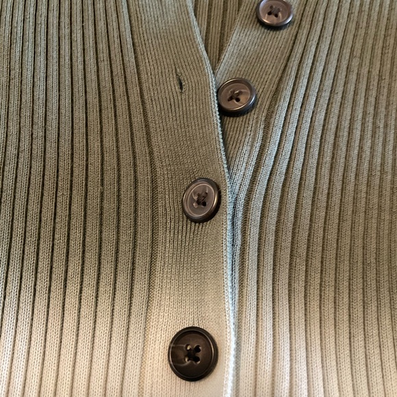 Derek Lan 10 Crosby Ribbed Knit Dress, Long Sleeve, V- Neck Button Front, Sz SP - Picture 10 of 16